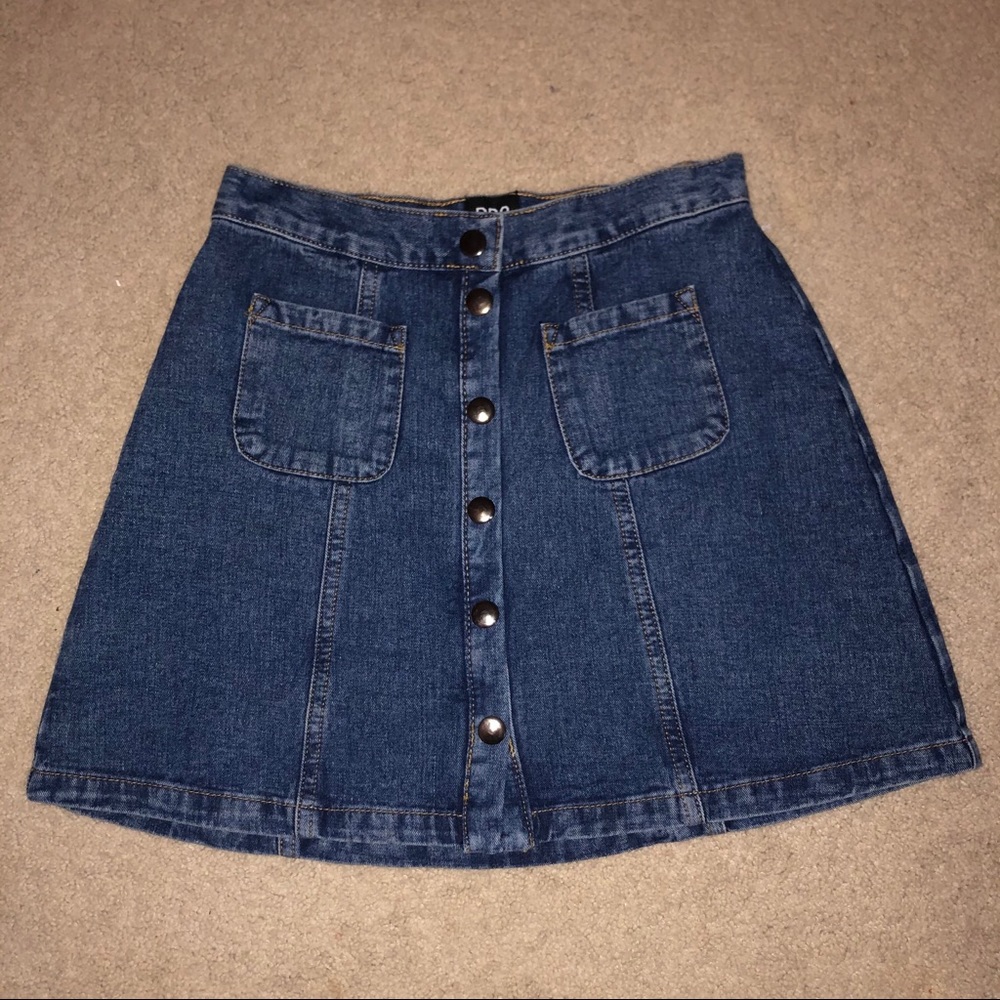BDG Button-down denim skirt